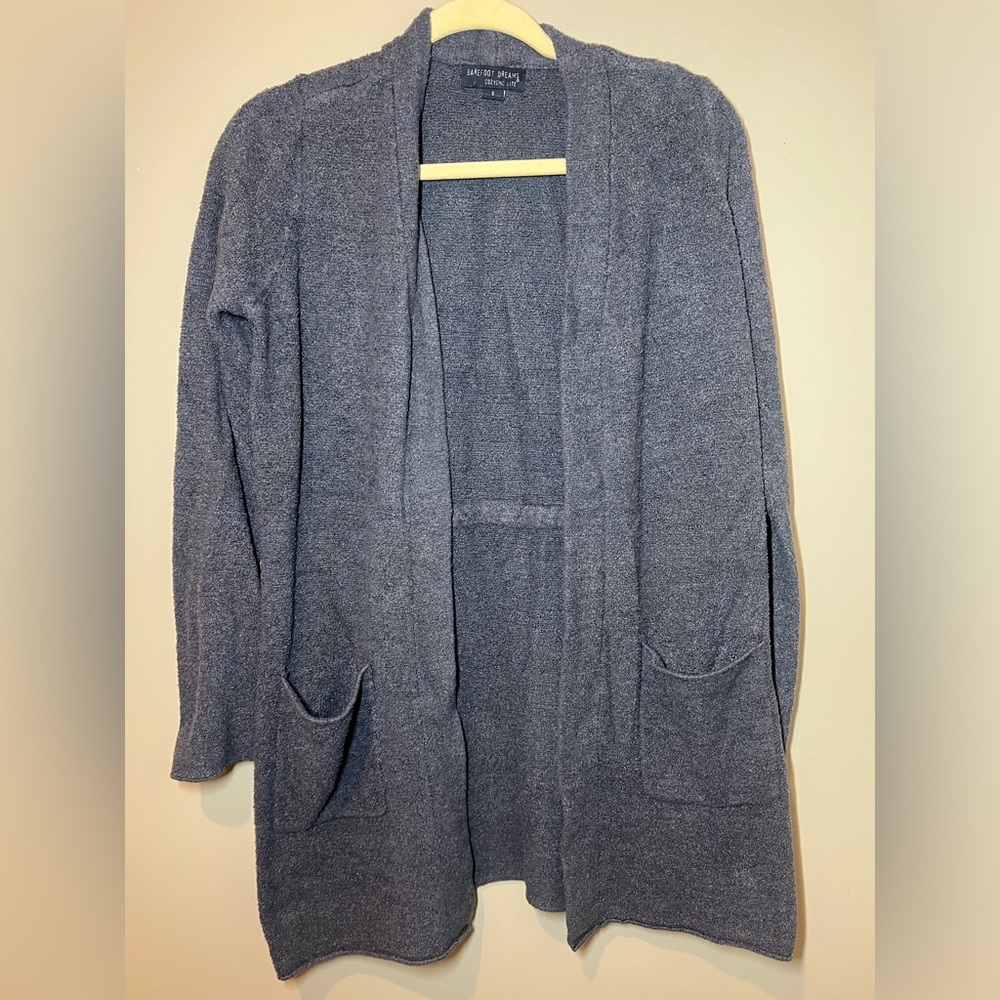 Barefoot Dreams Womens Cardigan Size Small CozyChic Lite Navy Blue